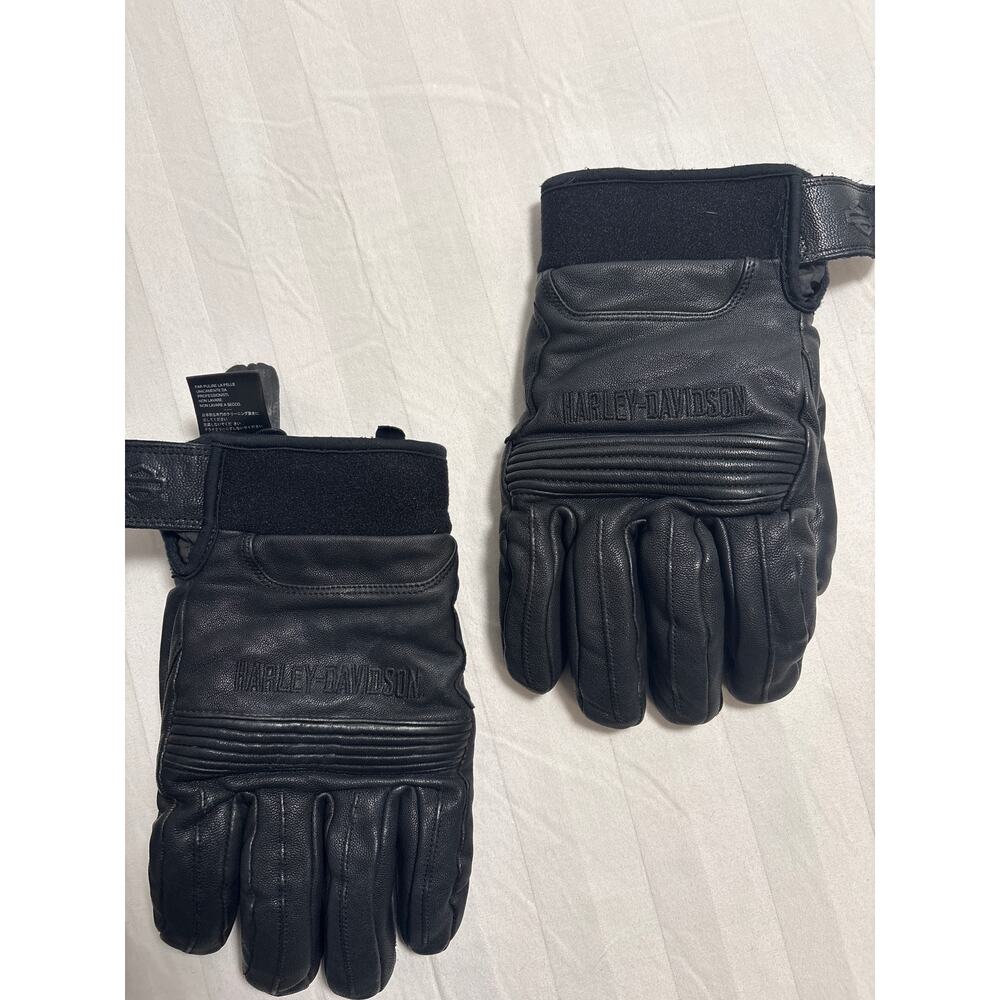 Harley-Davidson Black Leather Motorcycle Riding Gloves Men’s 3XL